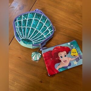 New Mermaid Shell Sequin Lunchbag with Ariel Pouch